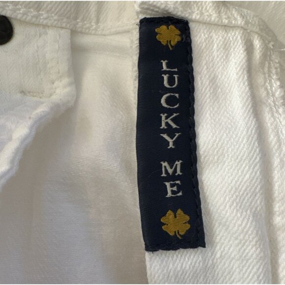 New Lucky Brand Sofia Capri Jean Sz 10/30 White Curvy Lucky You zip denim - Picture 7 of 12